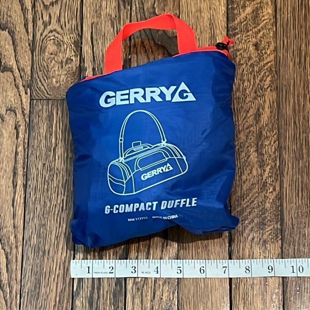 Gerry G-COMPACT Blue and Red Foldable Duffel Bag NWOT